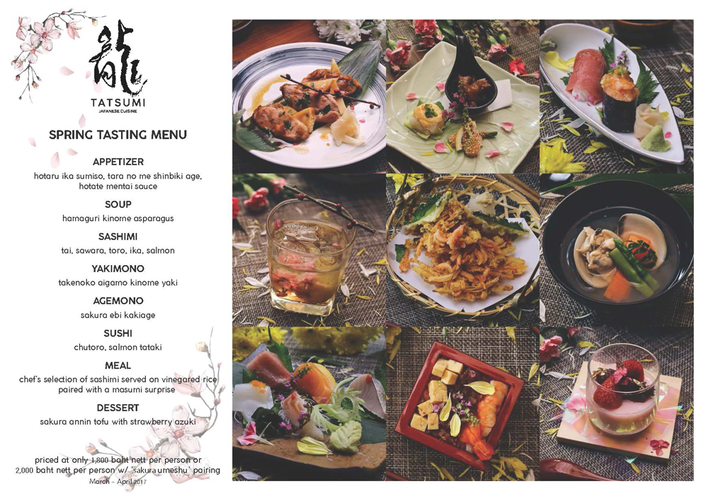 8-course Tatsumi Spring Tasting Menu