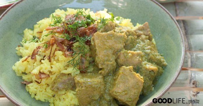 ข้าวหมกแกงเห็ดกับซุปแขก