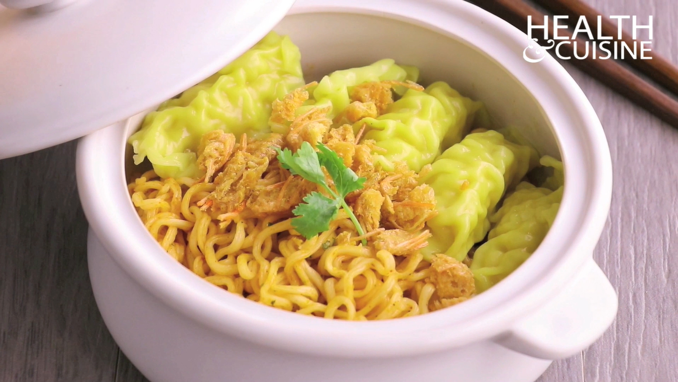 บะหมี่เกี๊ยวคางกุ้งทอด