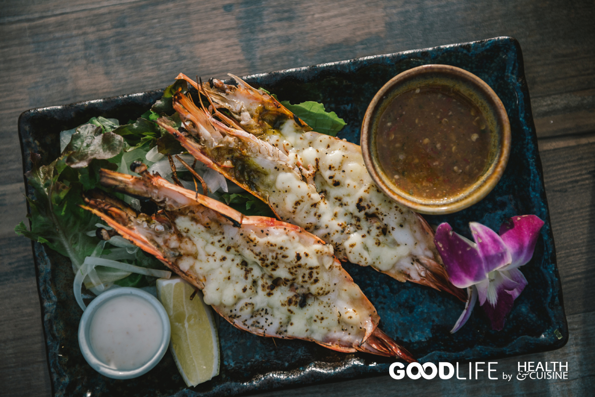 กุ้งกุลาดำย่างชีส